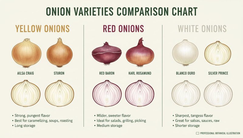 Variétés d'oignons populaires et leurs périodes de plantation optimales